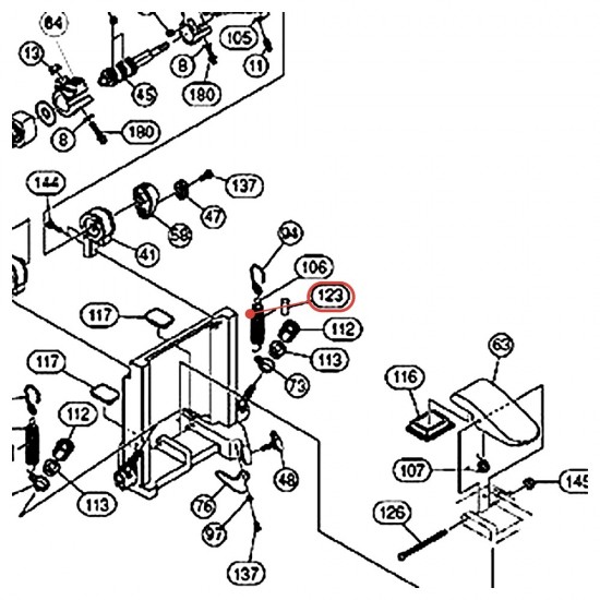 Spring Felt v3 for FP9, DFP9 Pedal - YAMAHA ZW076100