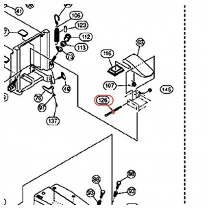 Vis tête cylindrique M4 x 55 pour pédale FP9, DFP9 - YAMAHA ZW076400
