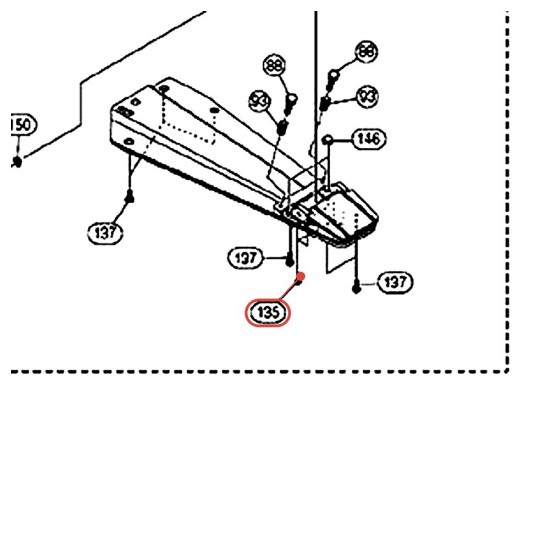 Vis six pans creux tête bombée M4 x 10 pour pédale FP9, DFP9 et charleston - YAMAHA ZW077500