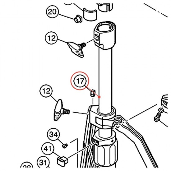 Écrou hexagonal M8 v3 pour pédale charleston HHS9D - YAMAHA ZW078300