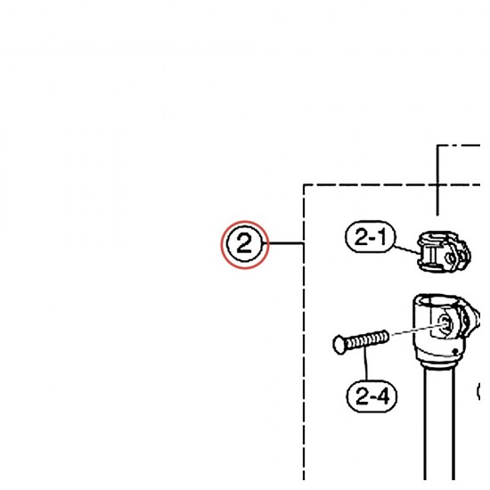 Tube intermédiaire complet pour stand de cymbale CS3 - YAMAHA ZW158200