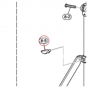 Vis papillon M8 x 15 pour stands CS3, SS3 et charleston HHS3 - YAMAHA ZW158900