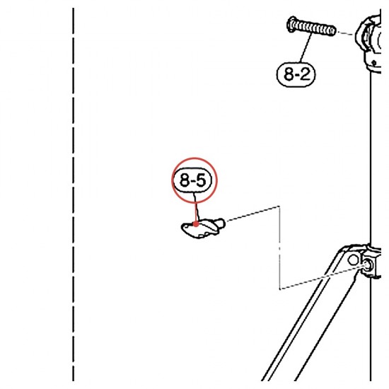 Wing Bolt M8 x 15 for CS3, SS3 Stands and HHS3 Hi-Hat Stand - YAMAHA ZW158900