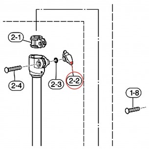 Écrou papillon pour stands CS3, SS3 et charleston HHS3 - YAMAHA ZW159100