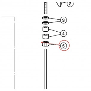 Écrou de clutch A-2 pour pédale charleston HHS3 - YAMAHA ZW160300