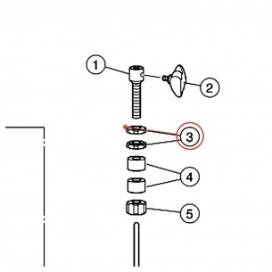 Contre-écrou A-2 pour pédale charleston HHS3 - YAMAHA ZW160400