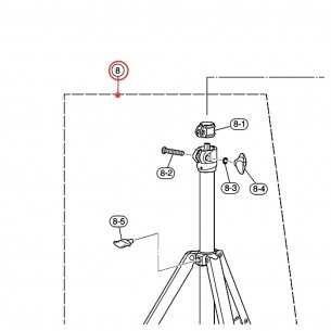 Pointe à tête moletée v3 pour pédale charleston HHS3 - YAMAHA ZW163300