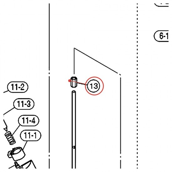 Raccord de tige N pour pédale charleston HHS9D - YAMAHA ZW163600
