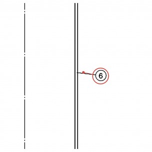 Pull Rod Extender Upper B-2 for HHS3 Hi-Hat Stand - YAMAHA ZW164000