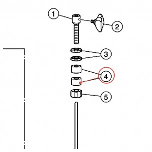 Rondelle feutre 10,5 x 22 x 15 mm pour pédale charleston HHS3 - YAMAHA ZW166700