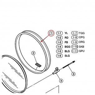 Bass Drum Metal Hoop 20" - Rydeen - FB Finish - YAMAHA ZX523400