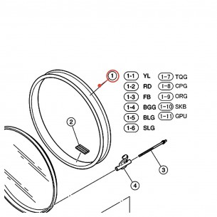 Cercle métal grosse caisse 22" - Rydeen - finition FB - YAMAHA ZX524000