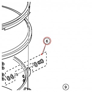 Air Vent Eyelet Assembly B - Rydeen - YAMAHA ZX703600