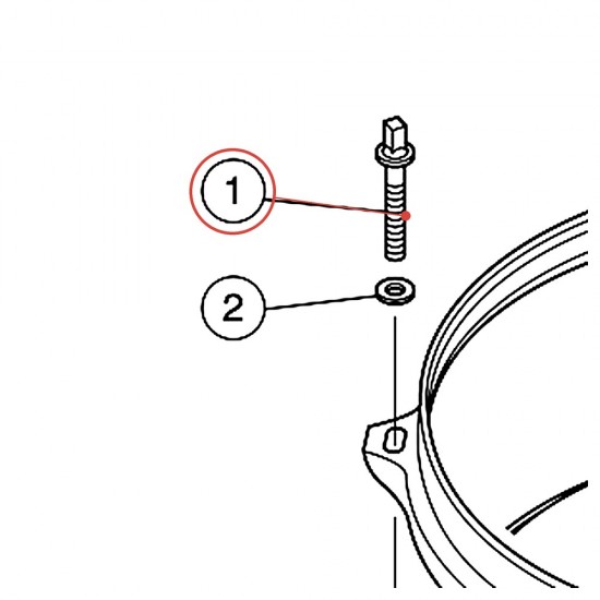 Tension Rod L 42 mm for Tom, Floor Tom and Snare Drum - Tour Custom - YAMAHA ZY223500