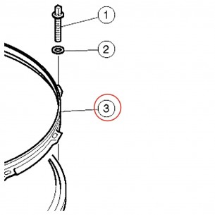 Cercle Inverse Dyna Hoop caisse claire 14" 10 trous côté frappe - Tour Custom - YAMAHA ZY718500