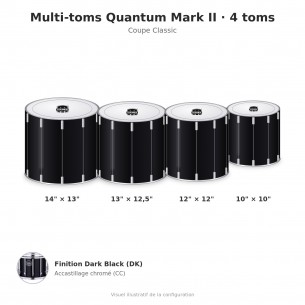 Marching multi-toms Quantum Mark II 4-tom QCNT0234DKCC
