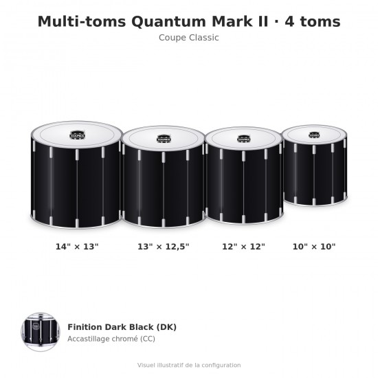 Multi-toms de marche Quantum Mark II 4 toms QCNT0234DKCC