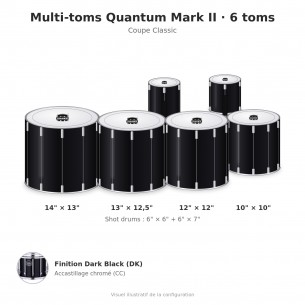 Marching multi-toms Quantum Mark II 6-tom QCNT660234DKC