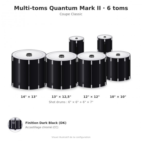 Multi-toms de marche Quantum Mark II 6 toms QCNT660234DKC