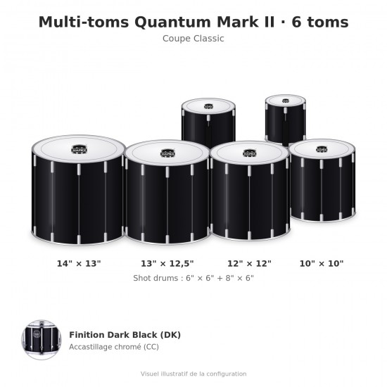 Multi-toms de marche Quantum Mark II 6 toms QCNT680234DKC