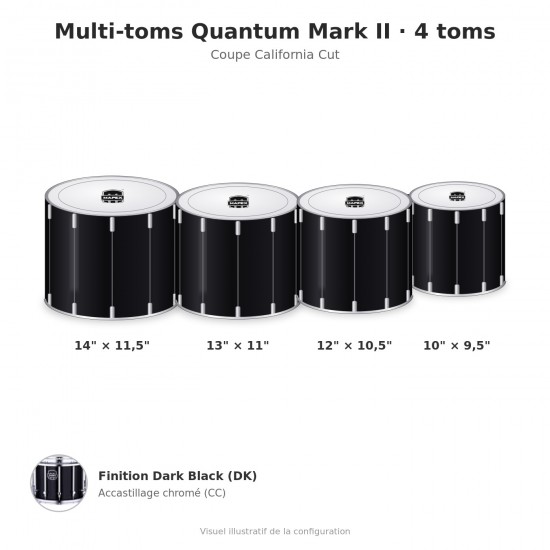 Multi-toms de marche Quantum Mark II 4 toms QFNT0234-DKCC