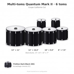 Marching multi-toms Quantum Mark II 6-tom QFNT668023DKC