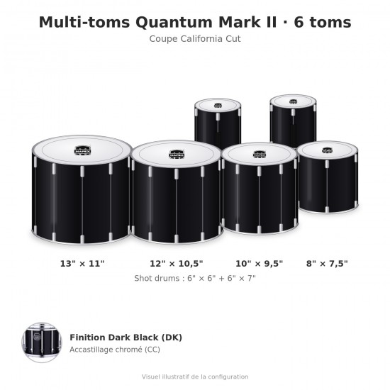 Multi-toms de marche Quantum Mark II 6 toms QFNT668023DKC
