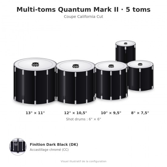Multi-toms de marche Quantum Mark II 6 toms QFNT68023DKCC