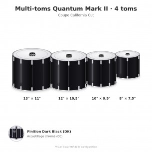 Marching multi-toms Quantum Mark II 4-tom QFNT8023-DKCC