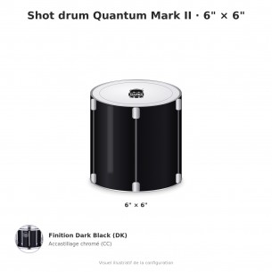 Shot drum de marche Quantum Mark II 6" x 6"