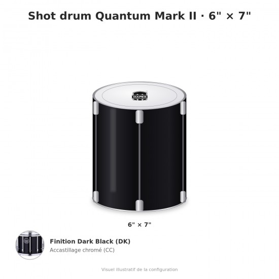 Shot drum de marche Quantum Mark II 6" x 7"