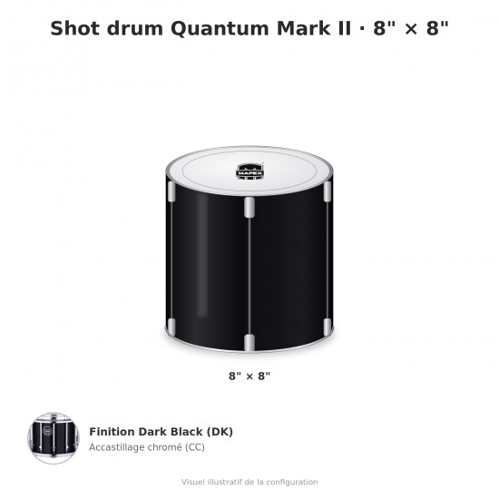 Marching shot drum Quantum Mark II 8" x 8"