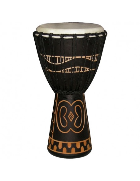 Djembé 14" bois noir sculpté GYE NYAME