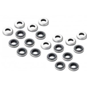 SRW620P - Lot de 20 rondelles à blocage - inox/caoutchouc