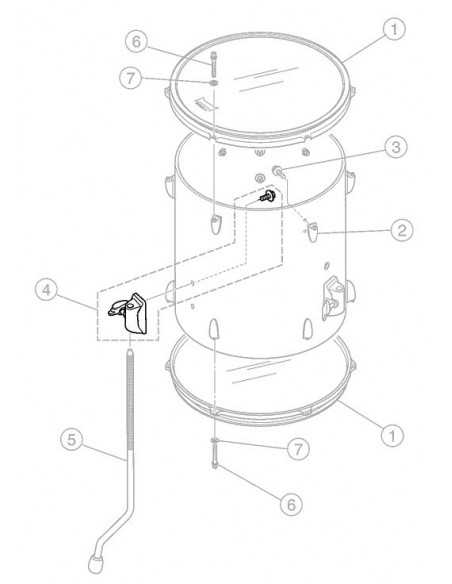 U0160396 - Coquille de fixation de pied tom basse - Stage Custom Standard