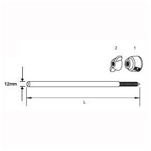 MSPRSC2BNP - Set 2 piques Grosse caisse Superstar - Black Nickel