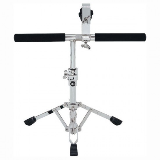 13901 - Support bongos chromé professionnel, petit modèle pour position assise