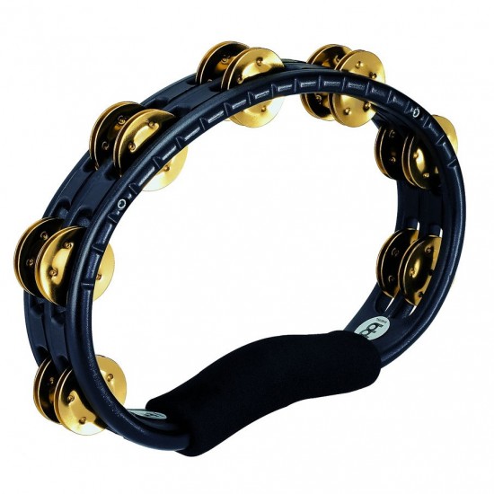 TMT1B-BK - Tambourin ABS demi-lune, cymbalettes laiton, sans attache, noir