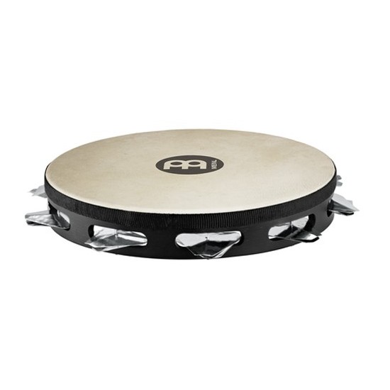 STAH1SBK - Tambourin Bois 10", 1 rangée de cymbalettes martelées triangulaires acier