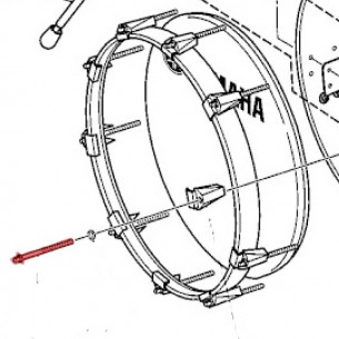 U0043332 - Tirant de grosse-caisse (à l'unité) 125mm