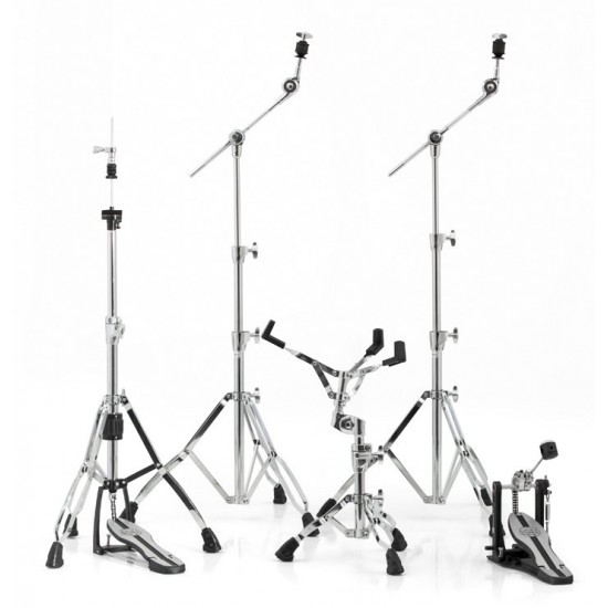 MARS HP6005 - Pack hardware stands et pédales 5 éléments - CHROME