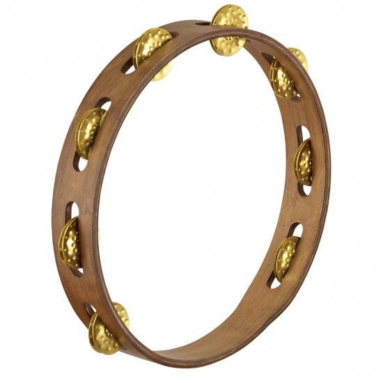 TA1V-WB - Tambourin Bois vintage, cymbalettes laiton - Walnut Brown