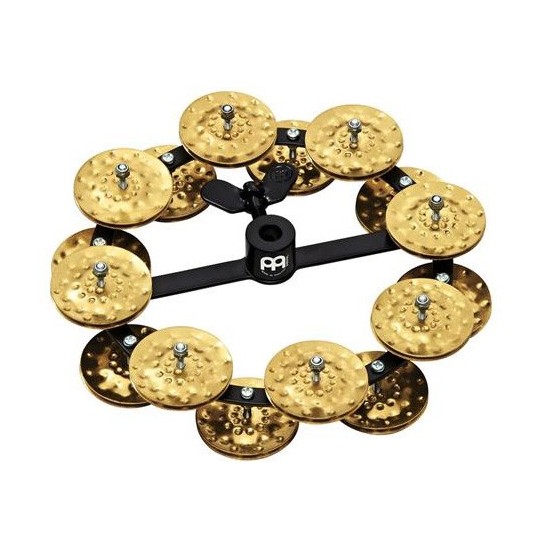 HTHH2B-BK - Tambourin hi-hat - 2 rangées cymbalettes Bronze