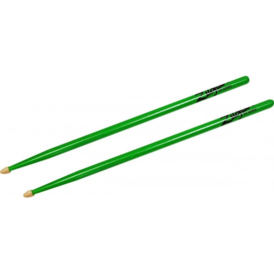 Baguettes Hickory Series 5A Acorn - NEON GREEN